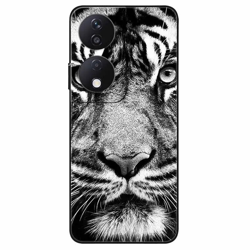 For Honor 90 Smart 5G Case 6.8'' Animal Painted Wolf Lion Silicon Phone Cover For Honor 90 Smart TPU Coques Protect Shell Capa