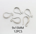 (1941) 20MM 24K Gold Color Plated Carved Earring Hook Jewerly Making Diy Jewelry Findings Accessories