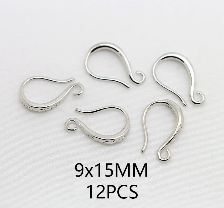 (1941) 20MM 24K Gold Color Plated Carved Earring Hook Jewerly Making Diy Jewelry Findings Accessories