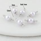 5mm 6mm 8mm 14k Gold Color Plated Brass Pearl Connector High Quality Diy Jewelry Accessories