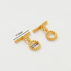 2-6Sets 14K/18K Gold Plated Brass OT Clasp Toggle Clasps Connector for DIY Bracelet Necklace Jewelry Making Findings Accessories