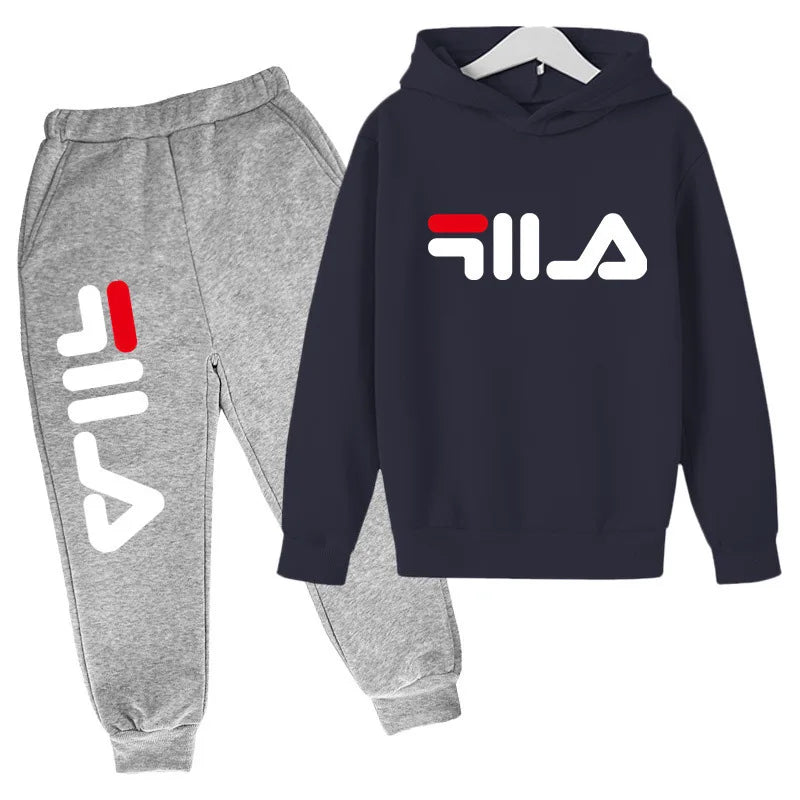 2025 Spring and Autumn Children's Boys and Girls Casual Sports Top + Pants 2-piece Girl Suit 3-14 Years Old Outdoor Jogging Suit