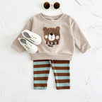 Baby Boy Clothes Winter Autumn Infant Suit Sets Girl Long-Sleeved Cute Bear Top Pants Kids Children 0-3 Years Toddler Outfits