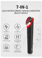 Booster Pro LED Facial Light Therapy 7 Colors Eye Beauty Wand Red Light Eye Massager For Skincare & Blue Rejuvenation Tool
