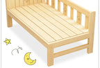 Solid Wood Children's Bed, Boy's Single Bed, with Guardrail, Girl's Princess Bed, Widened and Connected, Customizable