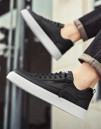 Classic Men Platform Leather Shoes Loafers Designer Trend Brand Man Flat Casual Shoes Fashion Zip Sneakers Shoes Men Mocciasins