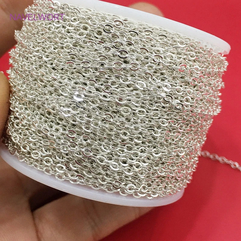 1.5mm/2mm Thin Chains 14K/18K Gold Plated O Chain For Bracelet Necklace Making Accessories DIY Jewelry Making Findings Wholesale