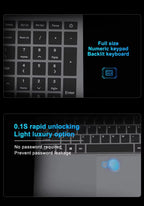 15.6“ Gaming Laptop Computer Wins 11 Intel Core i9 8950HK i3 6100 16GB RAM 1TB SSD Fingerprint Unlock Notebook Laptop Backlight