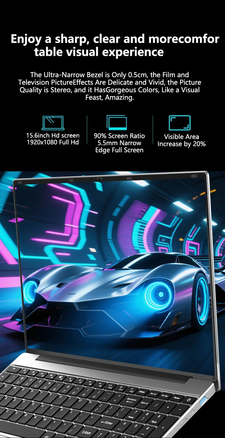 15.6' Intel Core I9 10980HK Windows 11 Pro Laptop Computer 32GB RAM 512GB 1TB 2TB SSD Portable Notebook PC Office Study Laptops