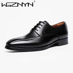 Luxury Designer Italian Style Autumn Polished Elegant Social Shoes Men Business Formal Casual Flat Shoes Men Party Wedding Shoe