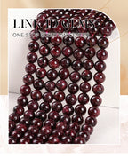 1A Natural Stone Dark Red Garnet Bead Round Loose Spacer 4 6 8 10mm Pick Size For Jewelry Making Diy Necklace Bracelet Accessory