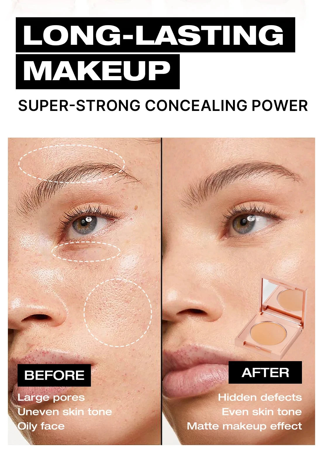 New Maycheer Eye Soft Matte Concealer Full Coverage Long Wear Waterproof Formula for Dark Circle Freckles&Blemishes Matte Finish