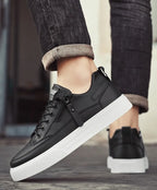 Classic Men Platform Leather Shoes Loafers Designer Trend Brand Man Flat Casual Shoes Fashion Zip Sneakers Shoes Men Mocciasins