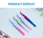 1Pc Lash Tweezers Eyelash Extensions Makeup Tools Stainless Steel Eyebrow Eyelash Tweezers Professional Lash Applicator Tool