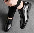 Social Shoe for Men Black Dress Shoes Man Business Spring Autumn Gentleman Elegant and Classic Legitimate Leather Suit Official
