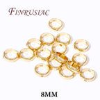 Multi Types 14K/18K Gold Plated Round Bead Frame,Brass Metal Circle Frame Connectors Spacers Beads,DIY Beading Jewelry Making