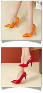 2025 Fashion High Heels 35-45 Plus Size Women Shoes 12cm Thin Stiletto Banquet Wedding Shoes Sexy Pointed Toe Ladies Party Shoes