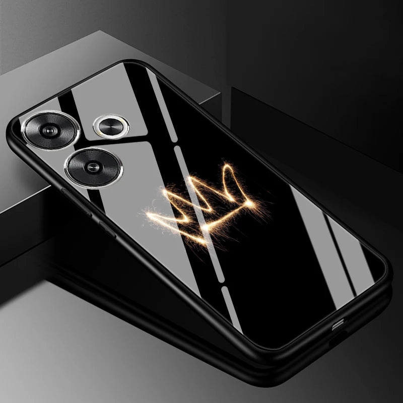For Xiaomi Redmi 13 Case Cover Tempered Glass Cases for Xiaomi POCO M6 4G Redmi13 Redmi 13C 4G 5G Hard Back Bumper POCO C65