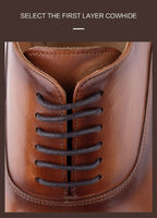 Elegant Men Leather Dress Shoe Sapato Social Masculino Party Office Suit Matches Comfortable Handcrafted Business Man's Footwear