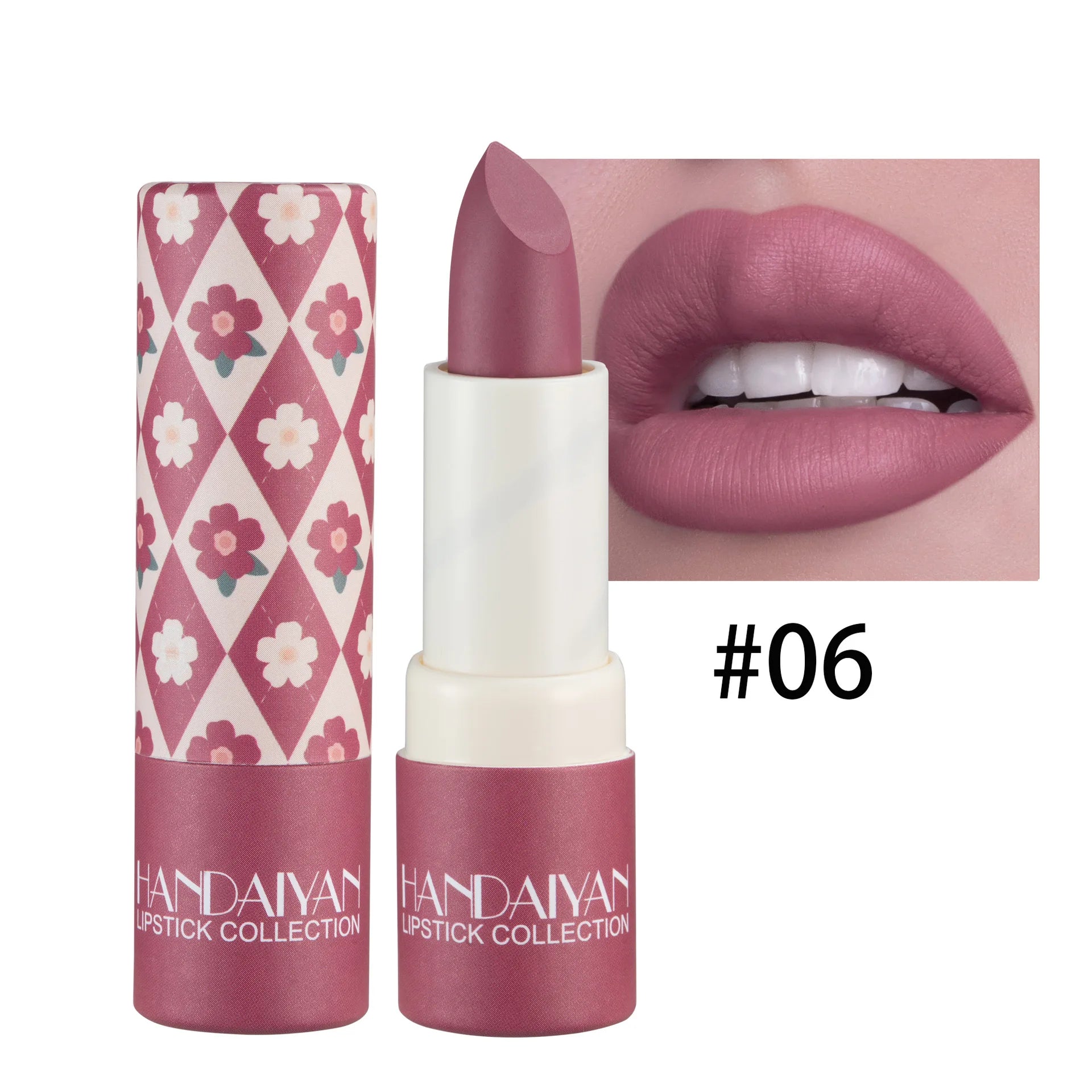 HANDAIYAN 8 Colors Velvet Nude Lipstick Sexy Red Pigments Makeup Matte Lip Stick Long Lasting Waterproof Professional Cosmetics
