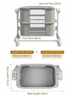 Portable Child Beds Multifunctional Children Folding Newborn Baby Cribs Child Beds Luxury Baby Bassinet Bedside Crib