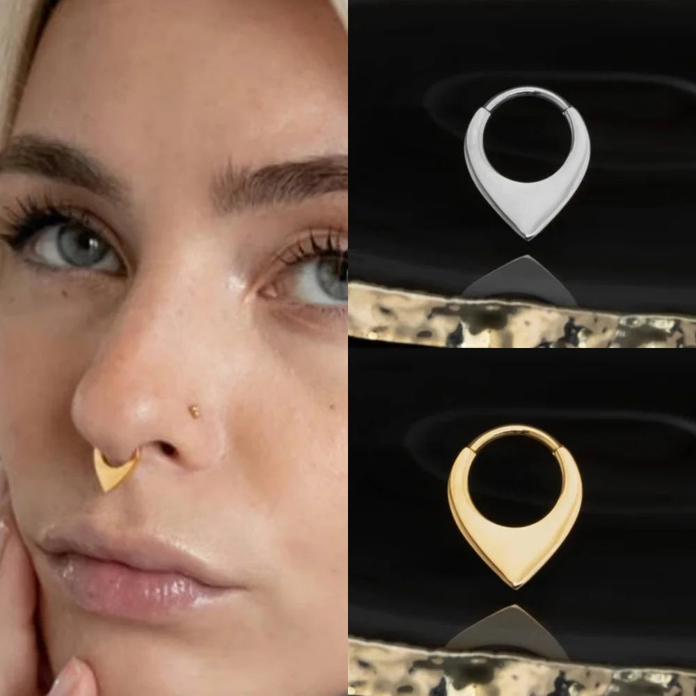 Doearko Nose Rings Tragus Helix Piercing Drop Earring for Women Rook Lobe Cartilage Ear Percing Earring Stainless Steel Jewelry