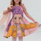 Girls Dresses Summer Casual Kids Dress For Girls KPop Demon Hunters Huntrix Toddlers Clothes Children Dress 3-14