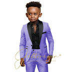 White Boys Suits 2 Pieces Wedding Formal Party Tuxedo Child Shawl Lapel Kids Dress Jacket Pants Slim Fit Blazer Sets
