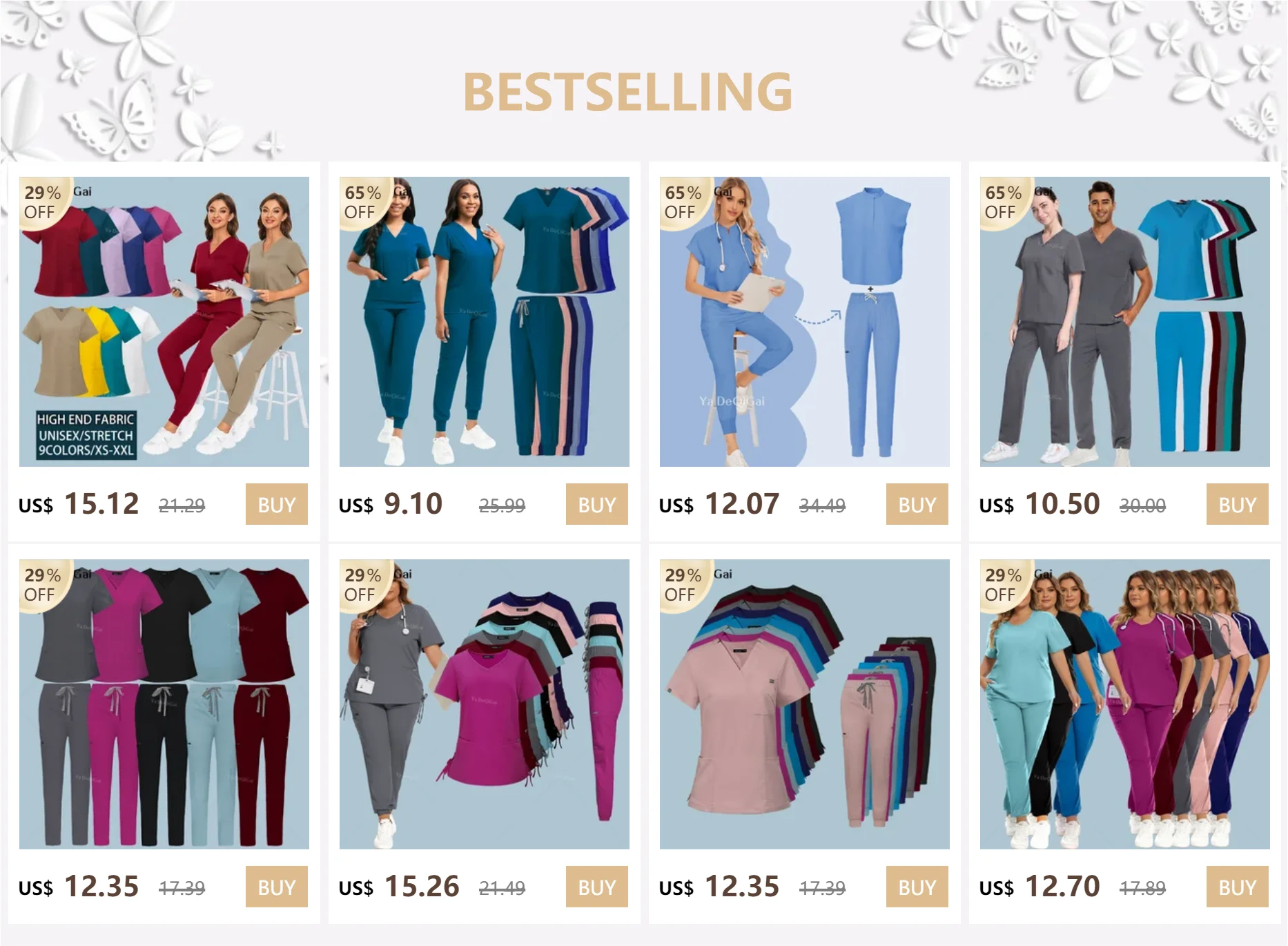 Stretch Scrubs Women Set Nursing Uniforms Clinical Scrubs Set Nurse Doctor Dustproof Workwear Medical Scrubs Top+ Jogger Pants
