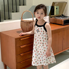 Girls Dress for Teens 11 12 to 13 Years Blue Floral Dress Summer Kids Clothes Casual Sleeveless Children's Dresses 140 150 160cm