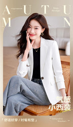Bright Red Women's Suit Jacket, Stylish Fitted Coat, Black Asian-sized Young Girl Blazers. New 2026