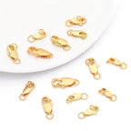 1/2 Set Copper 14K/18K Gold Plated Lobster Clasp With Open Jump Rings For Bracelet Necklace Chains Connectors DIY Jewelry Making