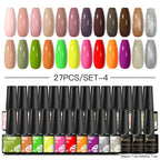Mtssii 20/40/60Pcs Nail Gel Polish Set Kit Nude Pink Glitter Nail Art UV Gel Manicure Set Vernis Semi Permanent Base Top Coat