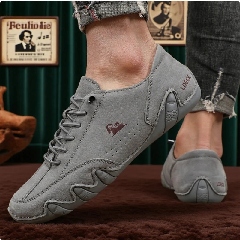 Shoes for Man Fashion Brand Loafers Soft Soled Comfortable Casual Walking Shoes Non Slip Khaki Work Mens Shoe Zapatillas Hombre