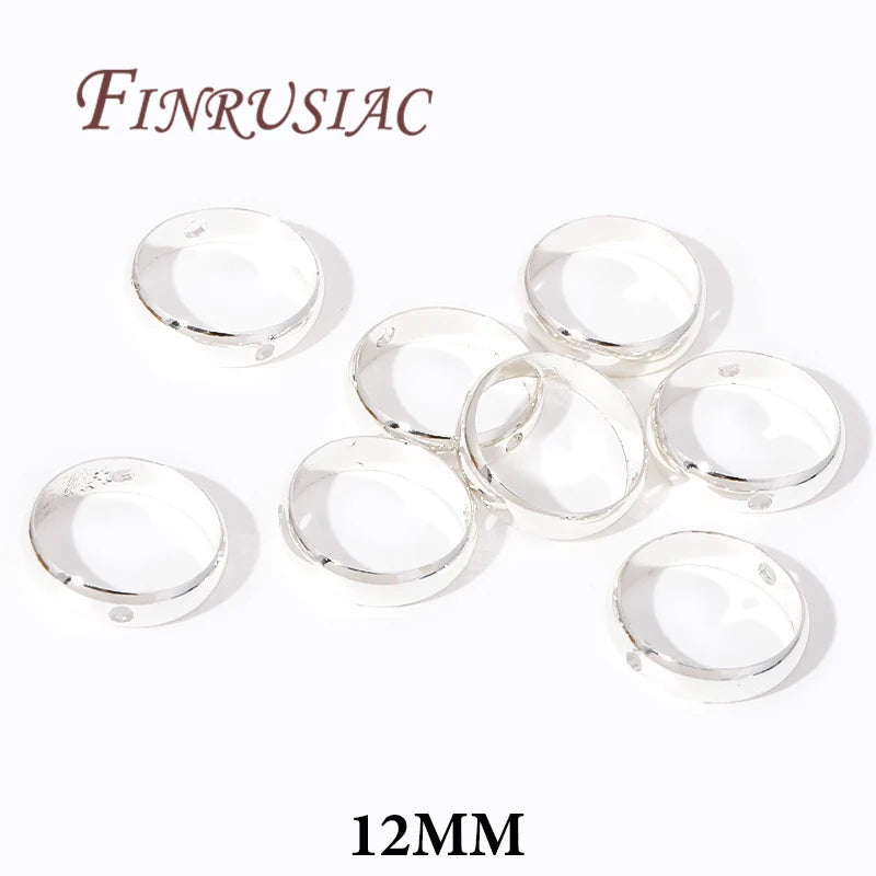 Multi Types 14K/18K Gold Plated Round Bead Frame,Brass Metal Circle Frame Connectors Spacers Beads,DIY Beading Jewelry Making