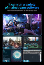 15.6" Ultra Slim Intel Core i7 6500U Laptop Computer Windows 11 16GB DDR4 1TB SSD Notebook PC Fingerprint Unlock Gaming Laptops