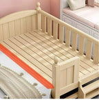 Customizable Splicing Bed Wide Bedside Artifact Baby Flat Bed Adjustable Solid Wood Children's Crib for Boys and Girls