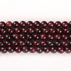 1A Natural Stone Dark Red Garnet Bead Round Loose Spacer 4 6 8 10mm Pick Size For Jewelry Making Diy Necklace Bracelet Accessory