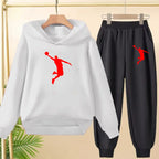 Children's Sportswear,playing Clothes, Hooded Sweatshirts and Long Pants Are Suitable for Boys and Girls Aged3to13.Charming Sets