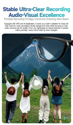 Smart AI Translation Smart Glasses Take Photos Recognizing Objects 4K Camera Bluetooth Music Call Intelligent Recording Glasses