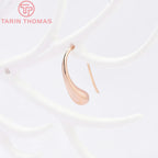 (1941) 20MM 24K Gold Color Plated Carved Earring Hook Jewerly Making Diy Jewelry Findings Accessories