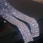 Fashion Geometric Square Crystal Earrings Ladies Exaggerated Long Earrings Wedding Jewelry Rhinestone Tassels Earrings for Women