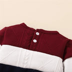 1-6 Years Kids Boy Clothes Set Long Sleeves Color Blocking Sweater + Pants 2PCS Autumn&Winter Children Boy Sport Fashion Outfit