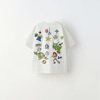 1-7 Year Old Kids Clothes T-shirt Cartoon Printed Fashion Short Sleeved Tops Tees Children's Wear Casual O-neck Boy's T Shirts