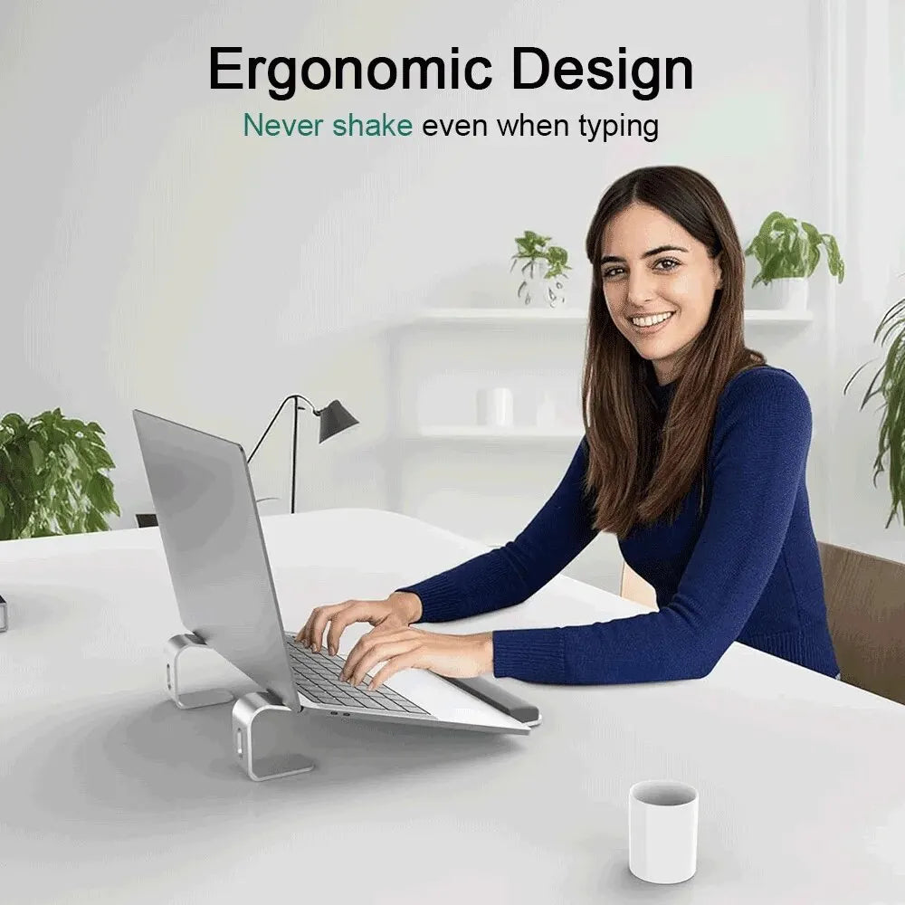 Ergonomic Laptop Stand Aluminum Alloy Laptop Stand Aluminum Portable Laptop Stand for Base with Wrist Pad