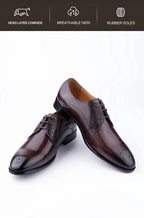 Luxury Mens Leather Shoes Fashions Genuine Leather Elegant Dress Derby Formal Shoe Casual Business Party Leather Shoes Coffee