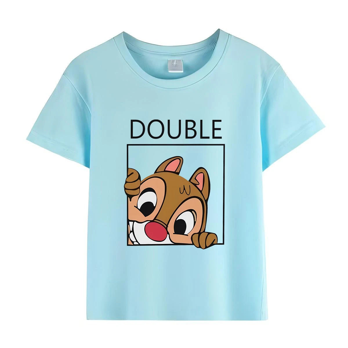 Chip and Dale Disney Kids Tshirts Cartoon Double and Trouble Print Summer Twins Tops Tees Funny Boys Girls Best Friends Shirts