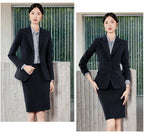 AIyssa Fashionable professional women's clothing, high-quality two-piece suit jacket + skirt. Sophisticated and elegant