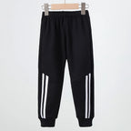1/3 Piece Set Autumn And Winter Children's Mmulti-color Sports Thick Sweatpants For Boys And Girls With Plush Warm Casual Pants