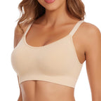 Womens Wireless Bras Comfort Push Up Bras No Underwire Bra Full Support Lift Bralette Full Coverage Sport Everyday Bra